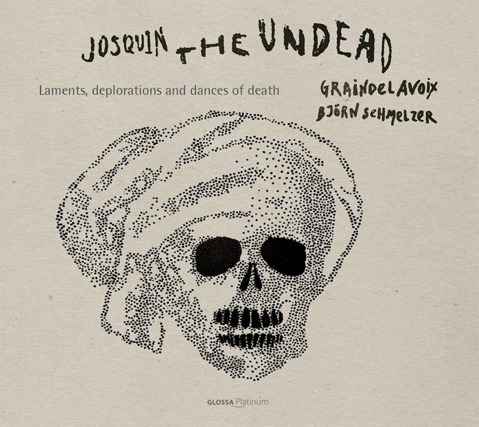 obrazek z czaszką w turbanie, napis Josquin the undead, graindelavoix, Bjorn schmelzer
